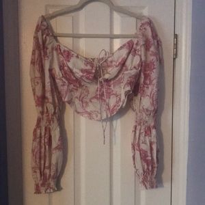 Misguided long sleeve cropped top